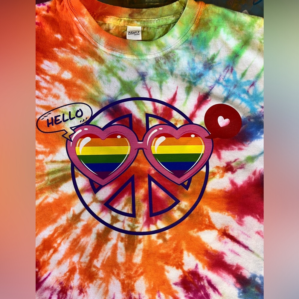 NEW Tie Dye Hello Love T-shirt